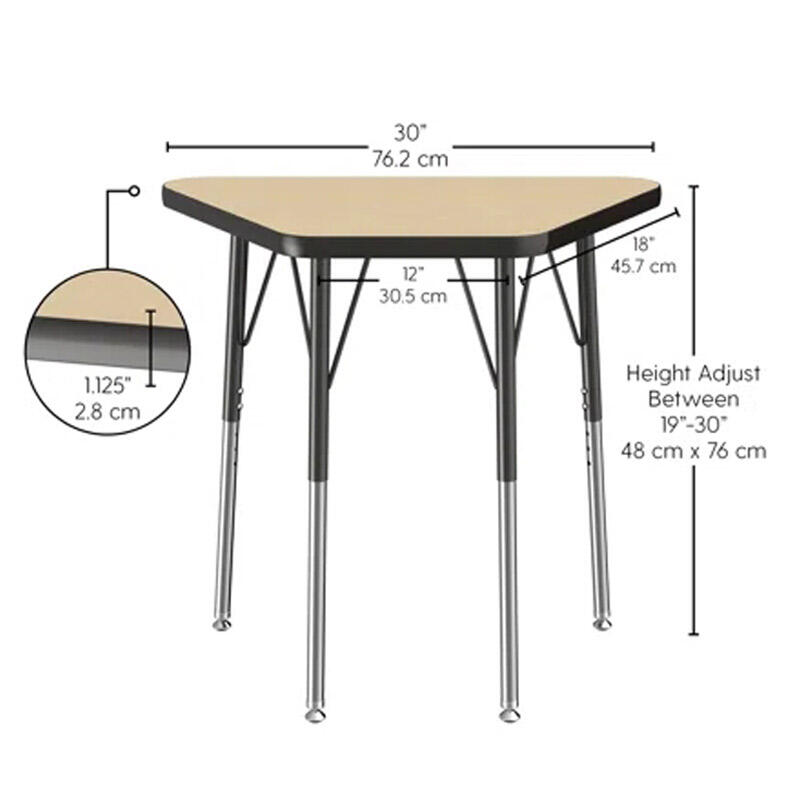 MD0049 Height Adjustable Trapezoid Table
