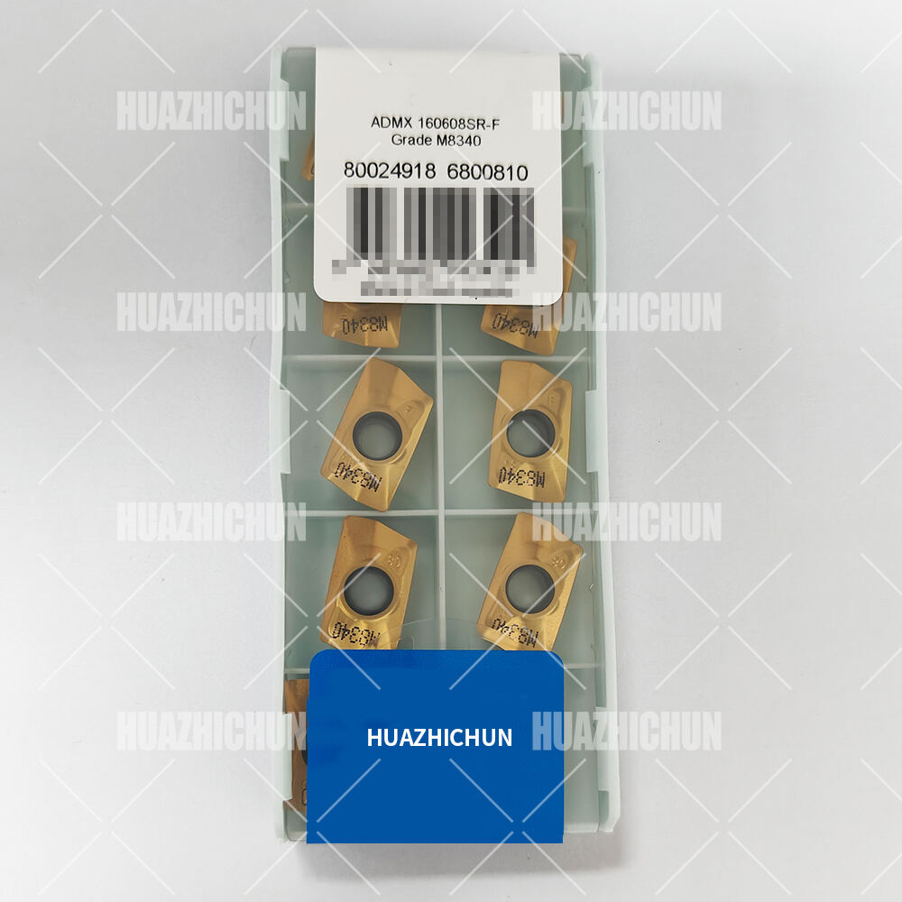 HUAZHICHUN ADMX160608SR-F8340 CNC Lathe Indexable Solid Carbide Milling Turning Insert