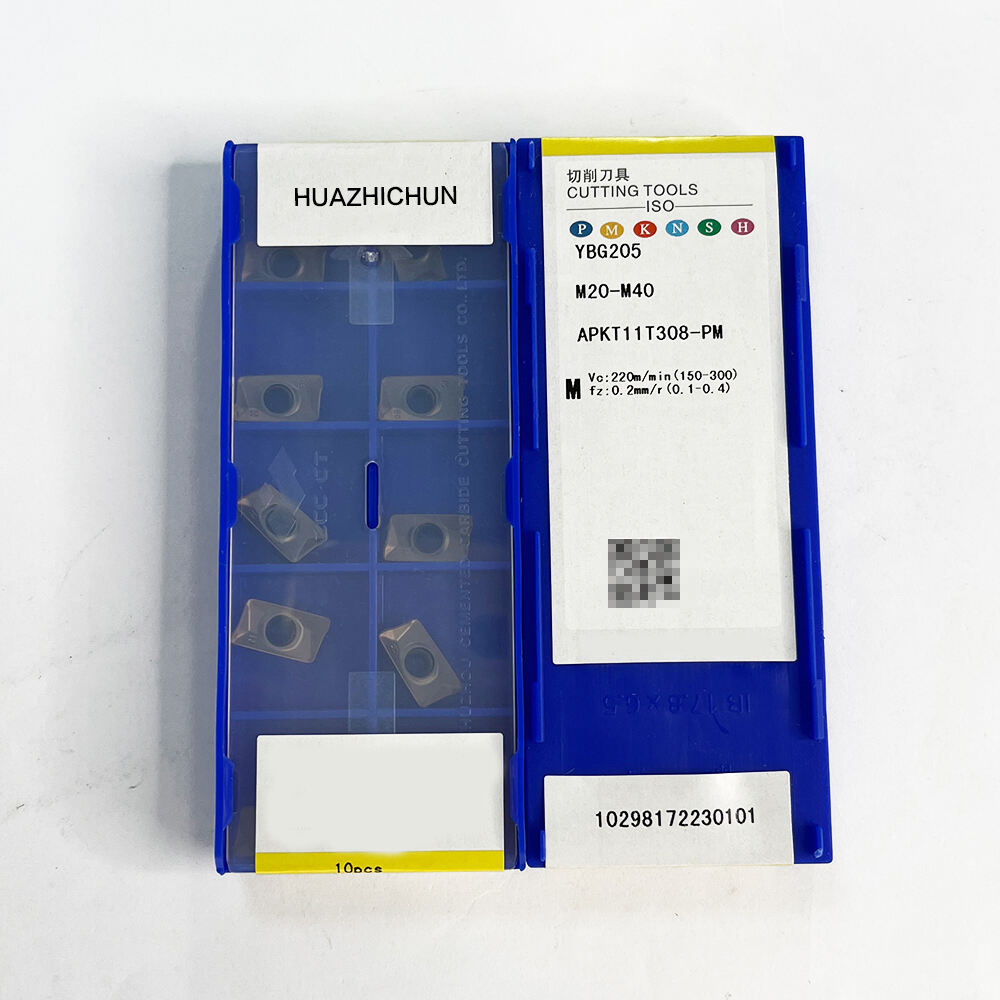 HUAZHICHUN 10pcs APKT11T308-PM YBG205 Original carbide insert with the best quality