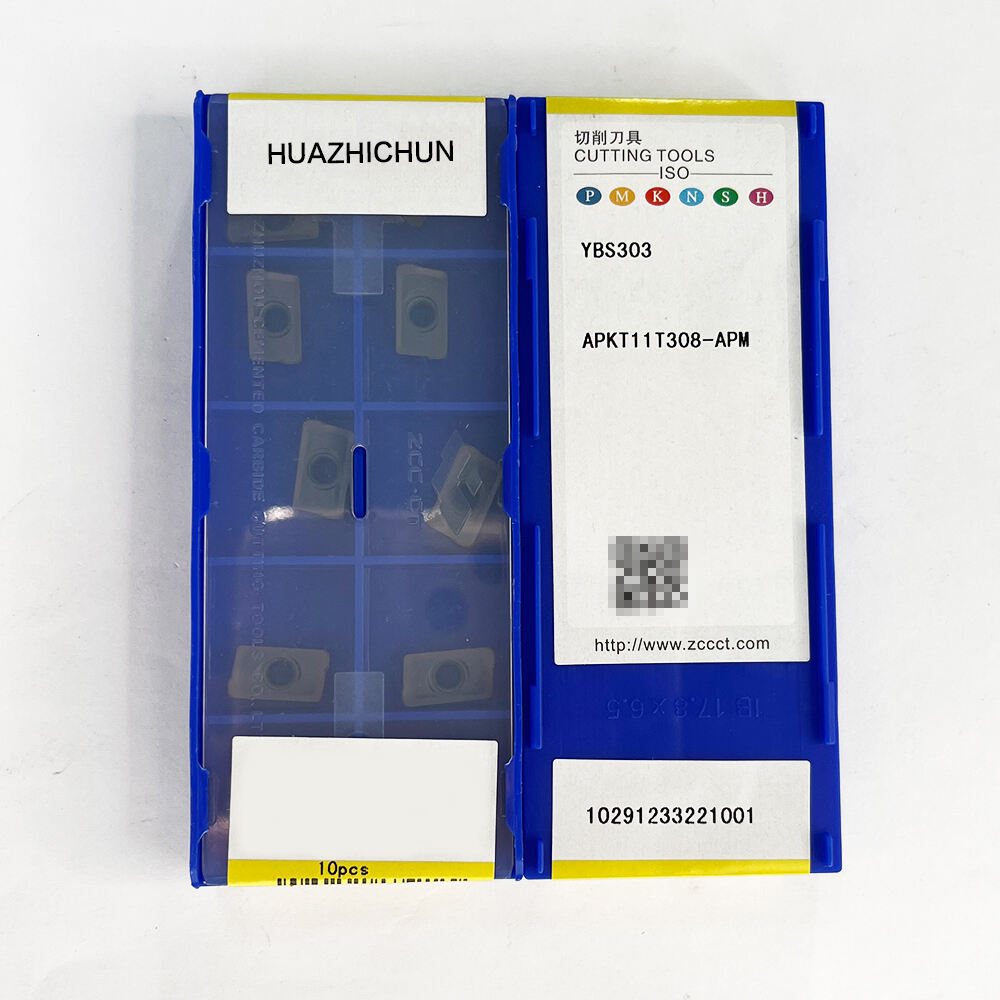 HUAZHICHUN 10pcs APKT11 T308-APM YBS303 Original carbide insert with the best quality