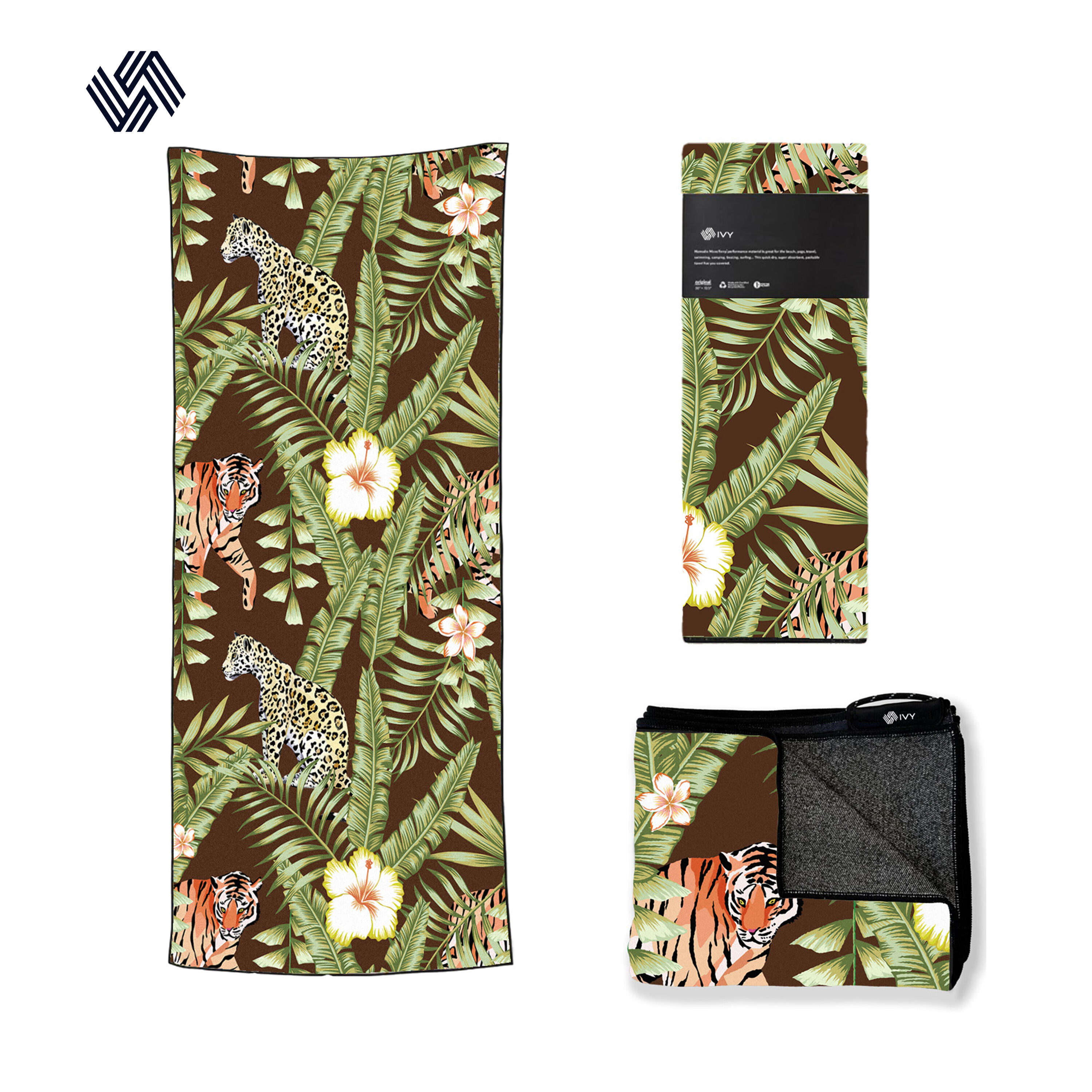 Özel Basılı Kaymaz Plaj Havlusu