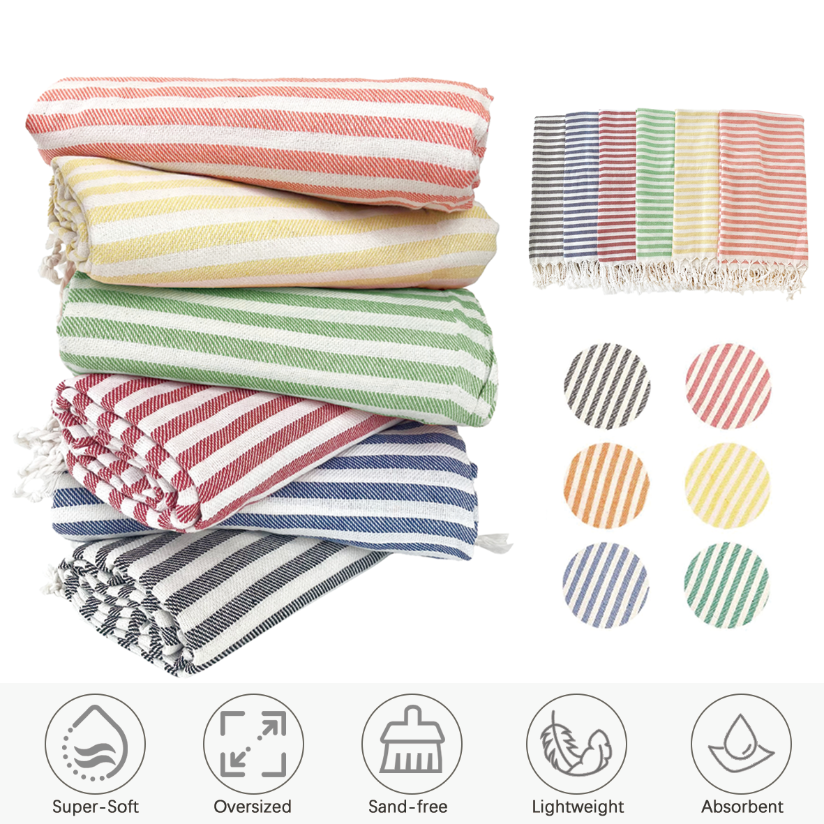 Product Name: Classic Striped Turkish Beach Towel