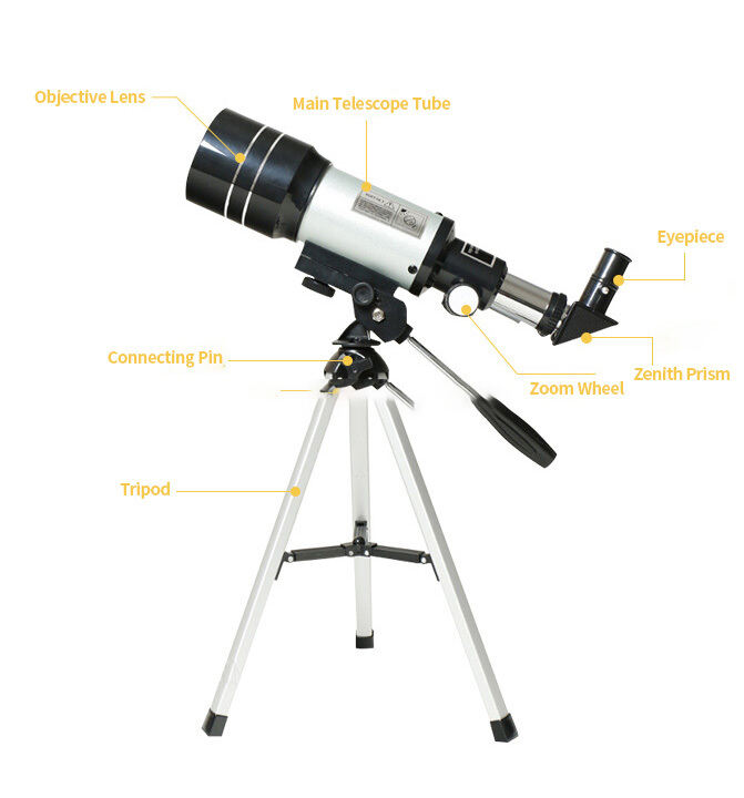 70mm Astronomical Refracter Telescope with Tripod And Finder Scope