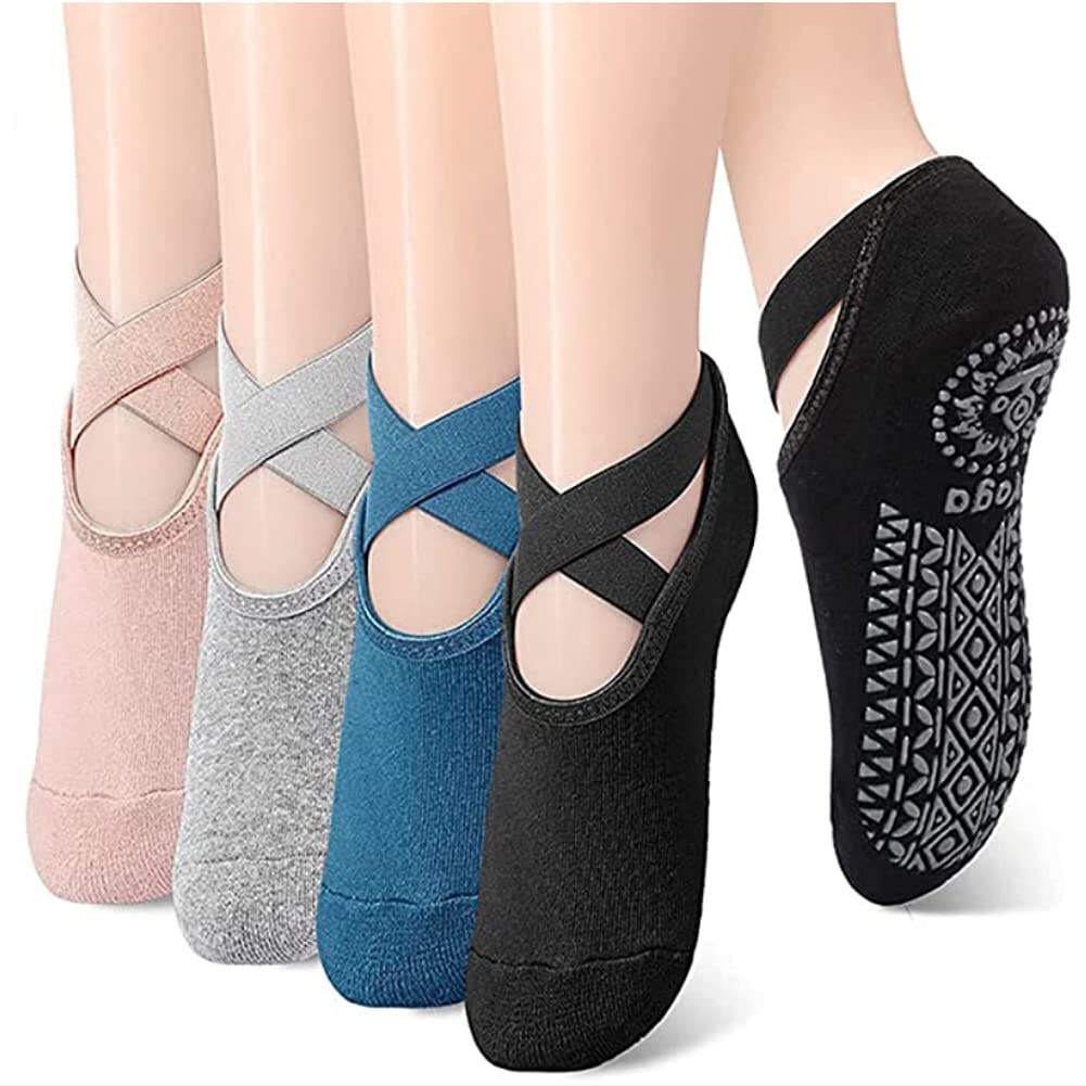 Calcetines de yoga de algodón antideslizantes OEM para yoga y pilates