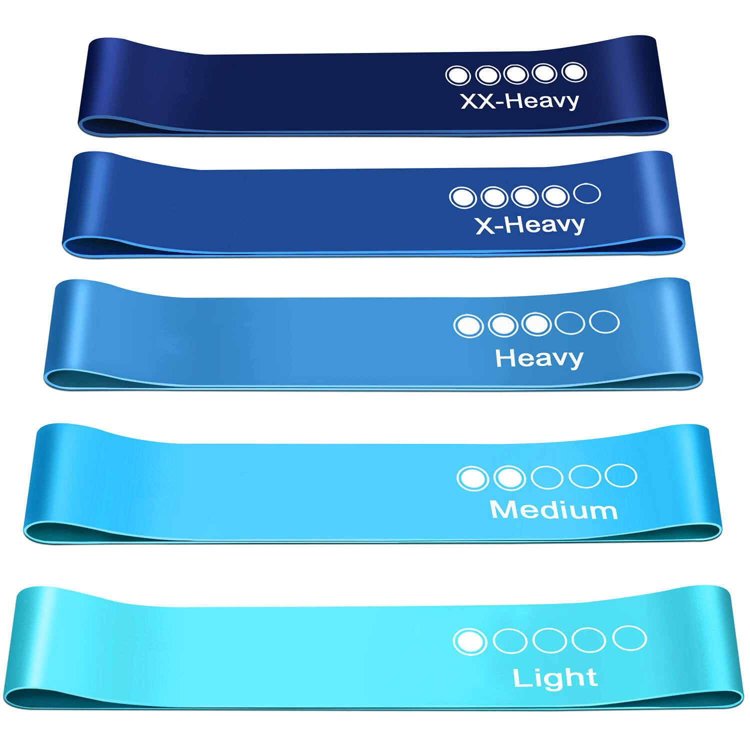 Eco-Friendly Pilates Bands Set High Stretch Resistance Loops