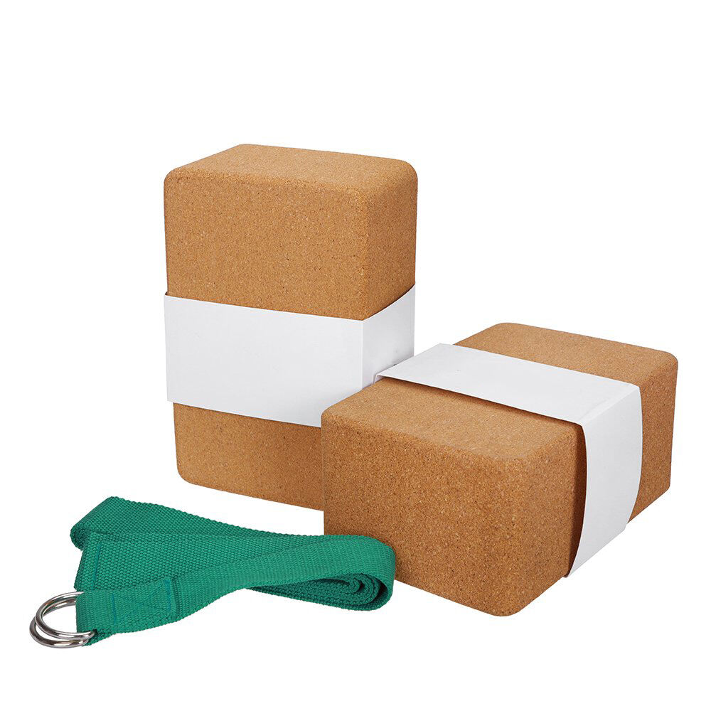 Custom Exercise Cork Yoga Brick Set Premium Quality Non-Slip Eco Friendly Yoga Block