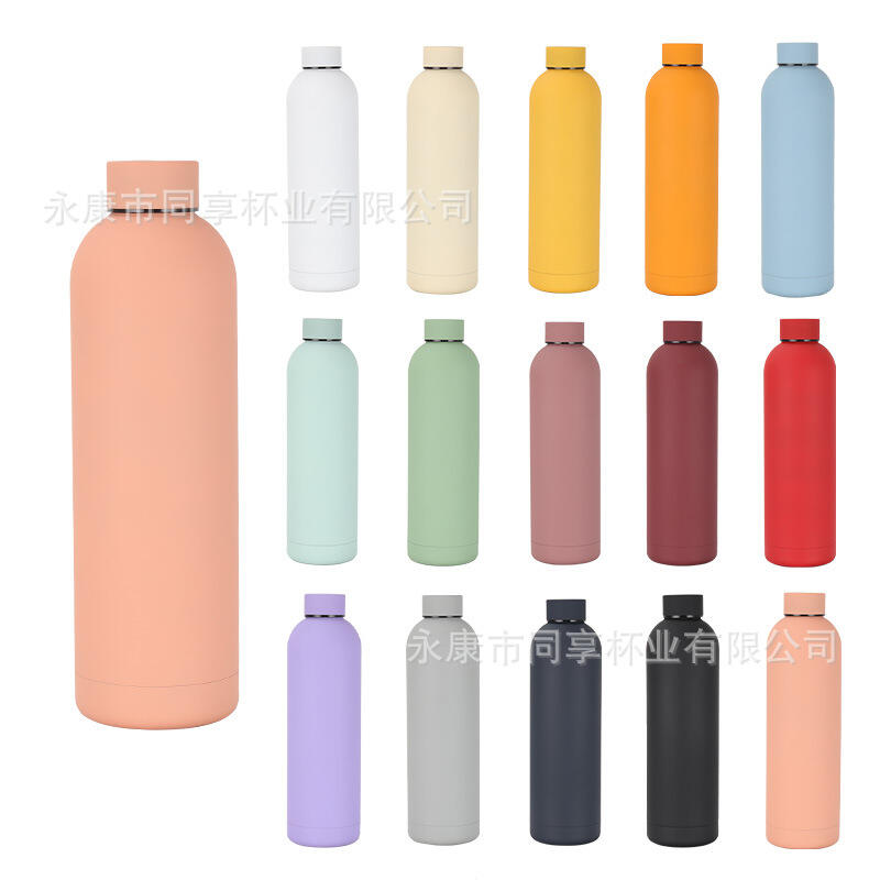 Botellas de agua térmicas de acero inoxidable de doble pared con logotipo personalizado de fábrica