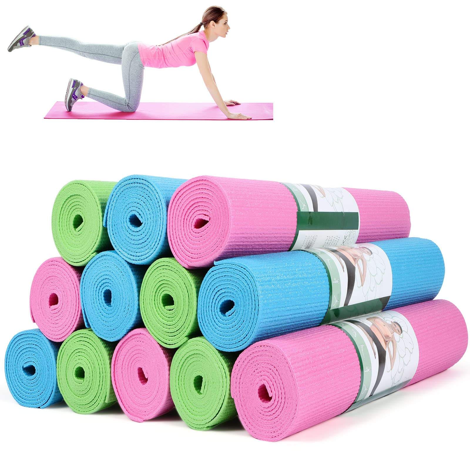 Factory Natural PVC Yoga Mats Non Slip Thickness Mats