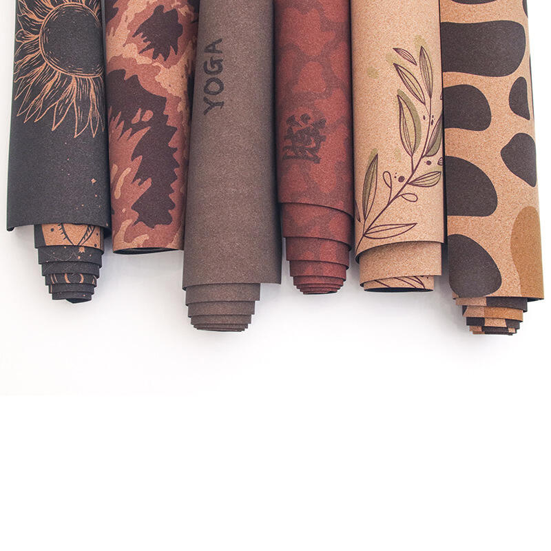 Eco-Friendly Cork Yoga Mat Custom Logo Thick Cork Rubber Mat Supplier