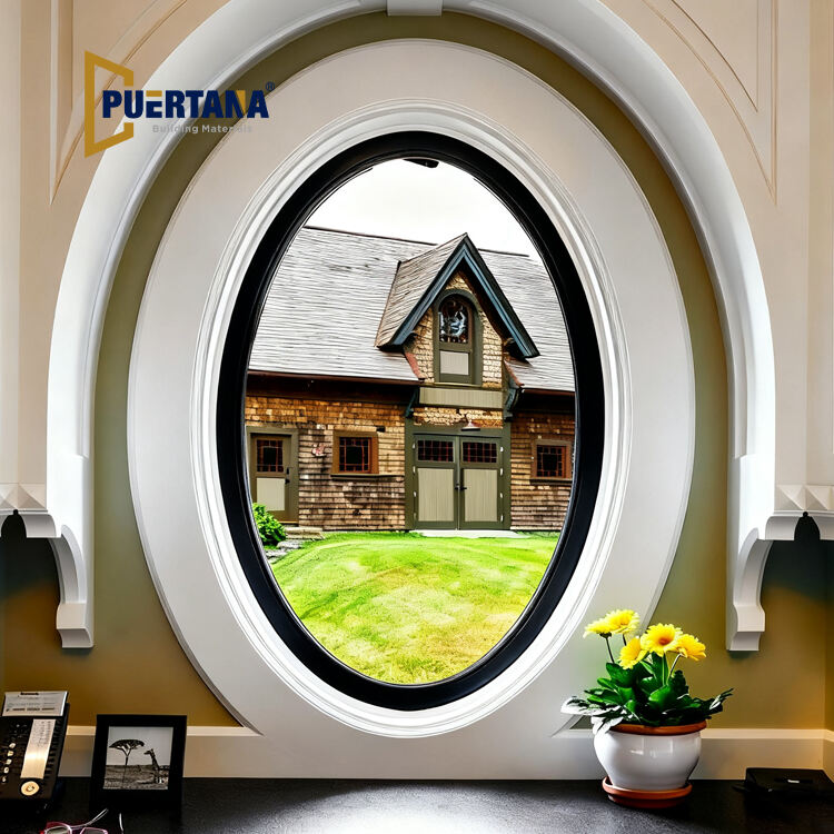 Ventana Fija de Forma Especial de Aluminio, Ovalada y Redonda