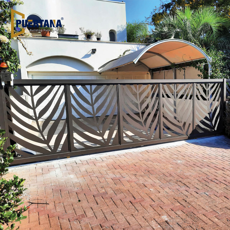‌Aluminum Garden Sliding Driveway Gate‌ – Decorative Laser-Cut Patterns