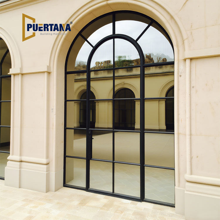 Weather-Resistant Arched Top Aluminum Glass Swing Doors: Designed for All Seasons with Unmatched Protection