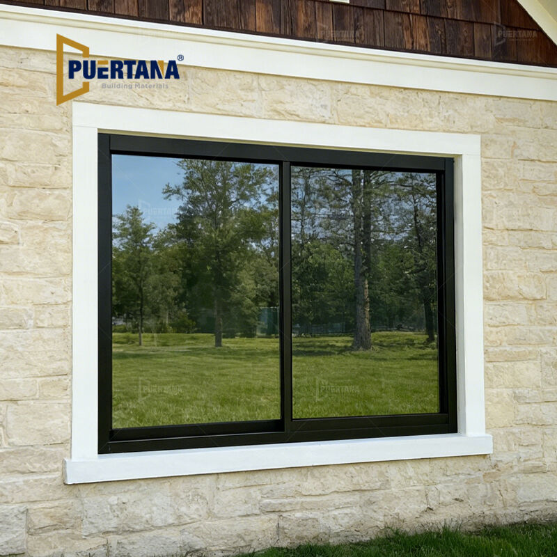 Conception slim, fenêtres coulissantes en aluminium mince, fenêtre coulissante horizontale en aluminium