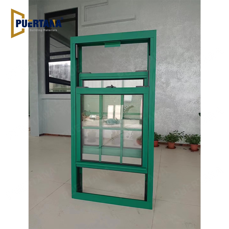 83 Series Aluminum Single & Double Hung WIndows Lift Up Vertical Sliding Windows