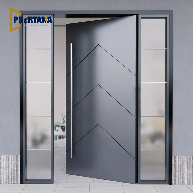 Thermal Break Aluminum Front Entry Doors For Entrance