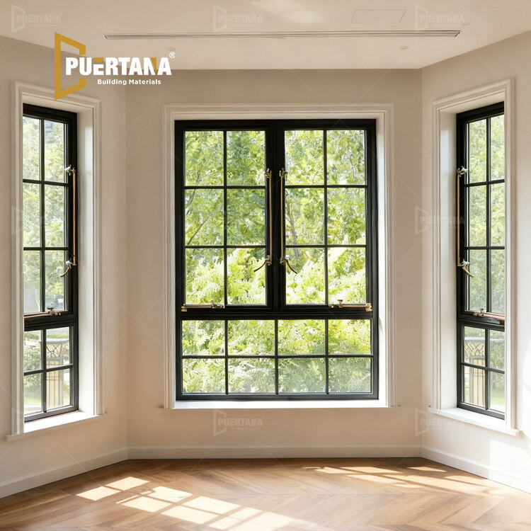 Steel Look Aluminum Casement Windows Retro Design