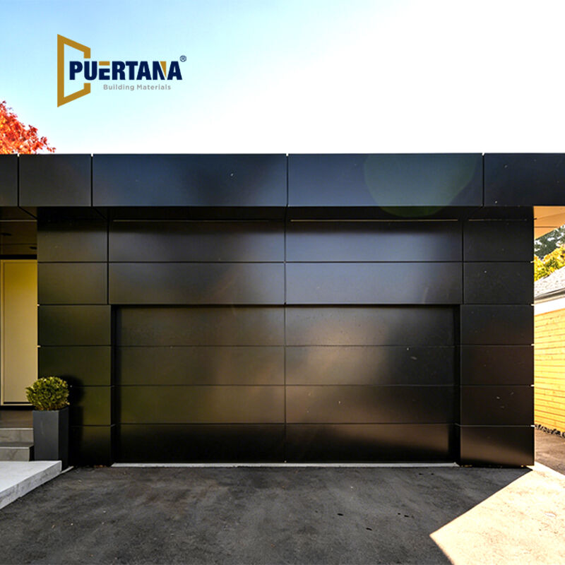 Woonachtige half-inbouwbare vlakke paneelgaragedeuren van aluminium, sectie-deuren