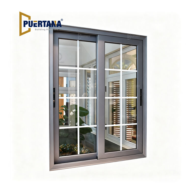 Customizable Aluminum Sliding Glass Windows With Grilles