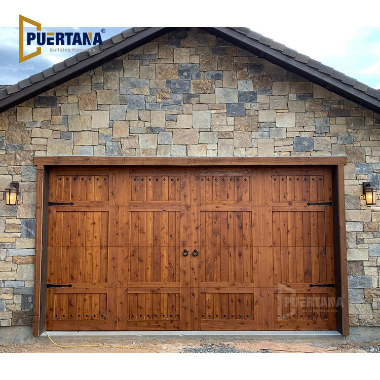 Solid Wooden Sectional Garage Door