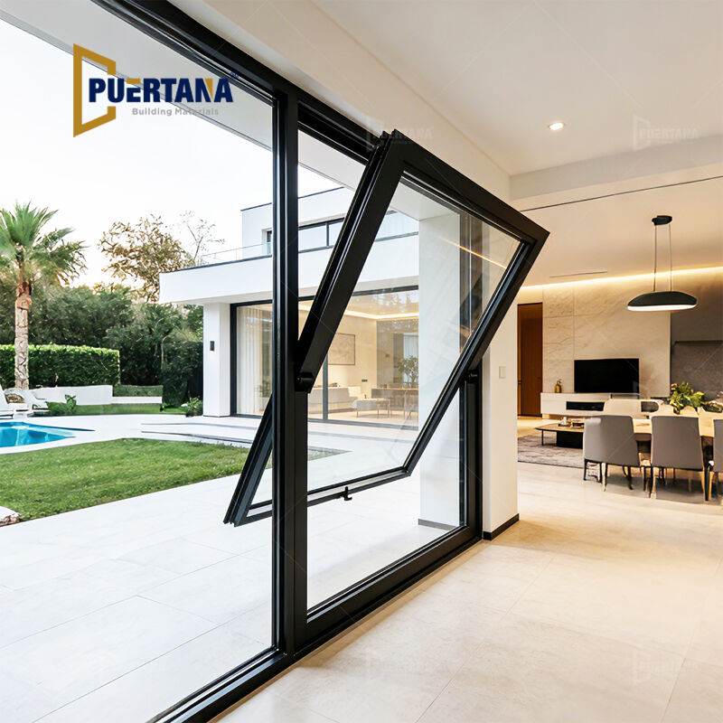 Ventana de Casa con Aluminio Termo-roturado y Apertura Central