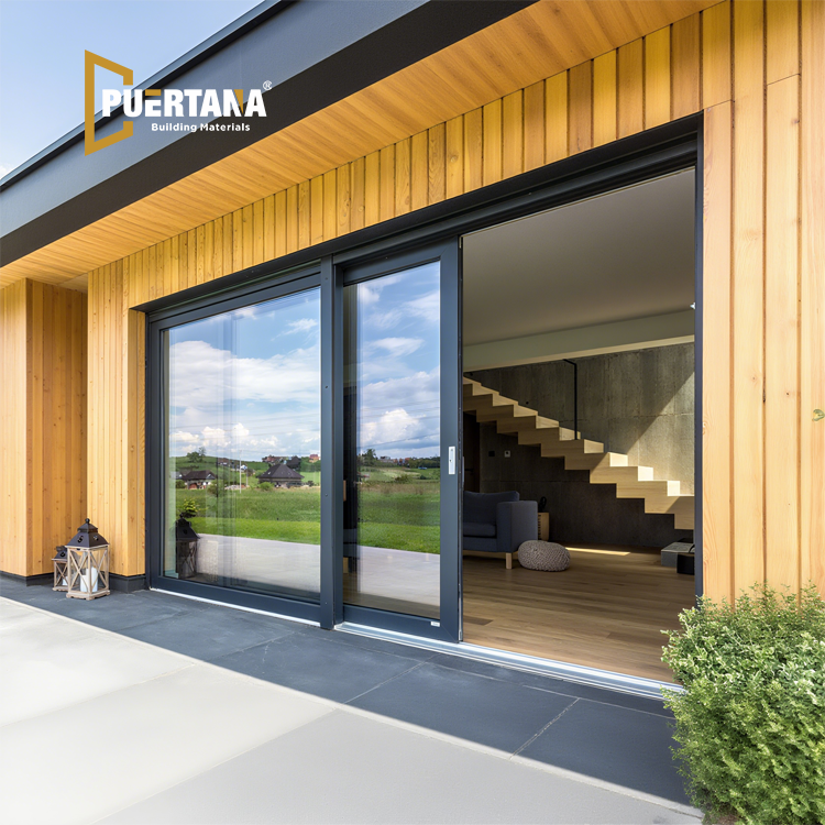 Custom Made Outdoor Double Glazed Aluminium French Sliding Patio Door Residential