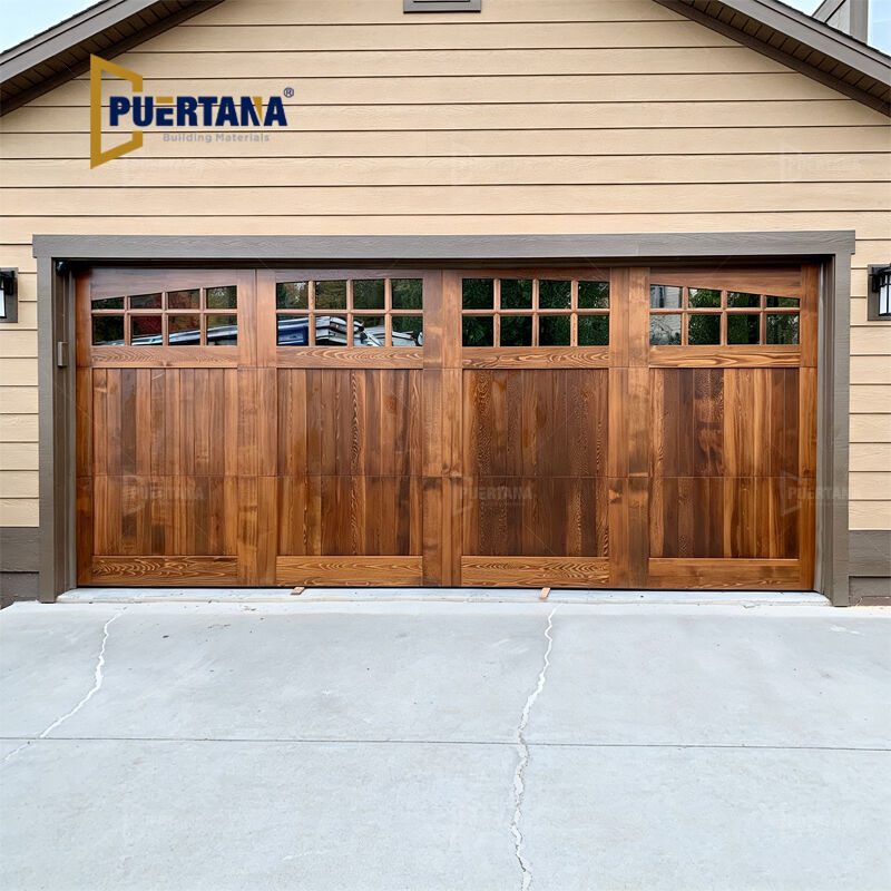 Residential Overhead Real Wood Wooden Sectional Garage Doors