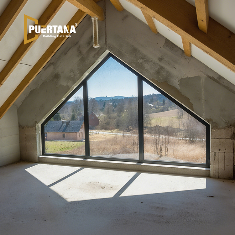 Ventana Fija de Forma Especial con Ángulo y Triangular de Aluminio