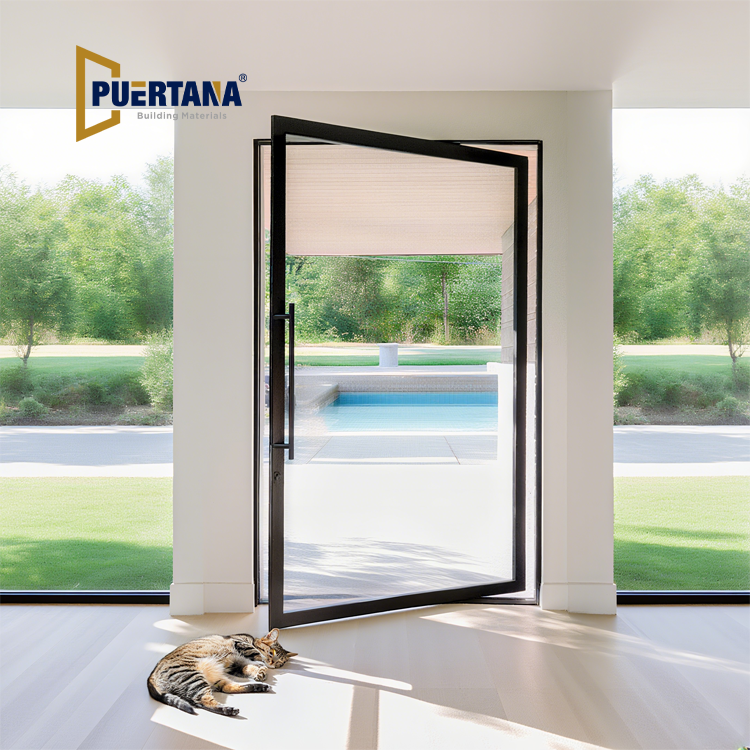 Modern Exterior Aluminum Glass Pivot Door – Sleek Design for Contemporary Homes