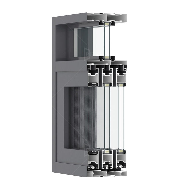 Porte-fenêtre coulissante en verre aluminium pour balcon terrasse véranda maison