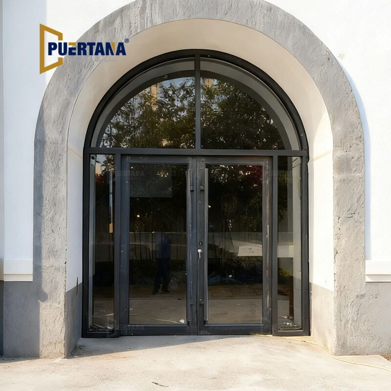 Sleek Minimalist Commercial Aluminum Storefront Pivot Glass Door for Modern Cafés & Boutiques