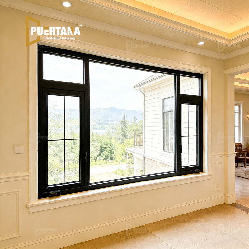 Aluminium-Kurbel-Drehkippfenster im Vintage-Design, Ersatz und Neubau