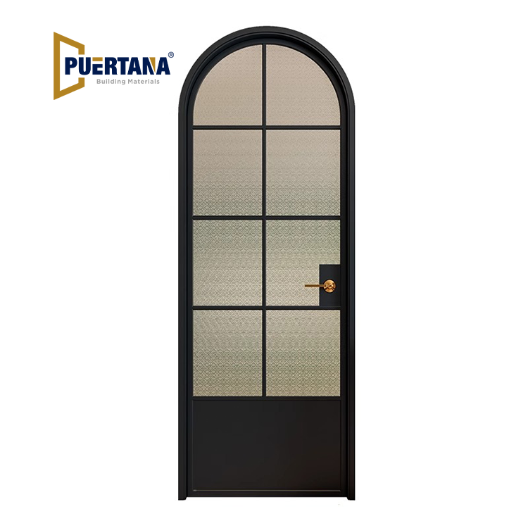 ‌Customizable Aluminum Hinged Door with Glass Insert Options