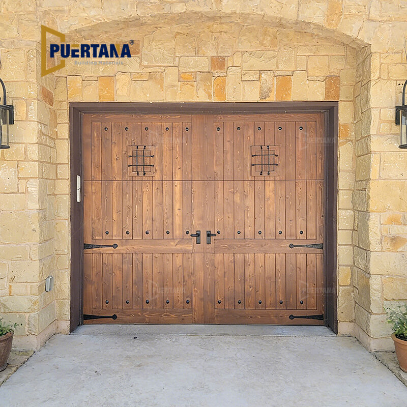 Custom Castle Style Classic Solid Wood Sectional Garage Door
