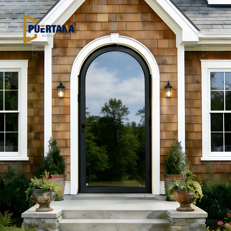 Arched Top Energy-Saving Wine Cellar Door Thermally Broken Aluminum Hinged Swing Doors