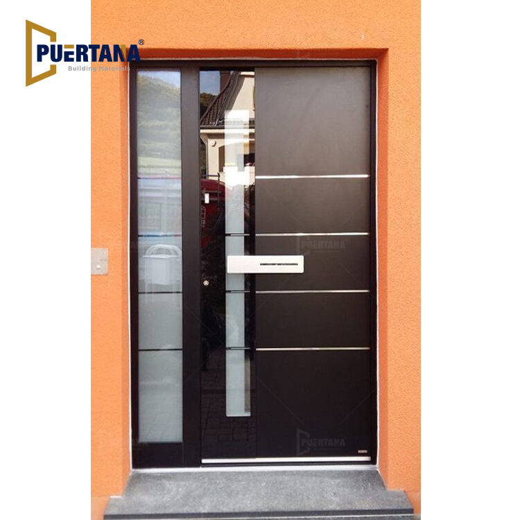 Aluminum Front Door with Tempered Glass Inserts