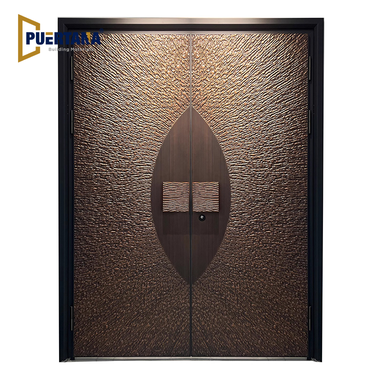 Luxury Aluminum Front Entry Door - Modern Etching