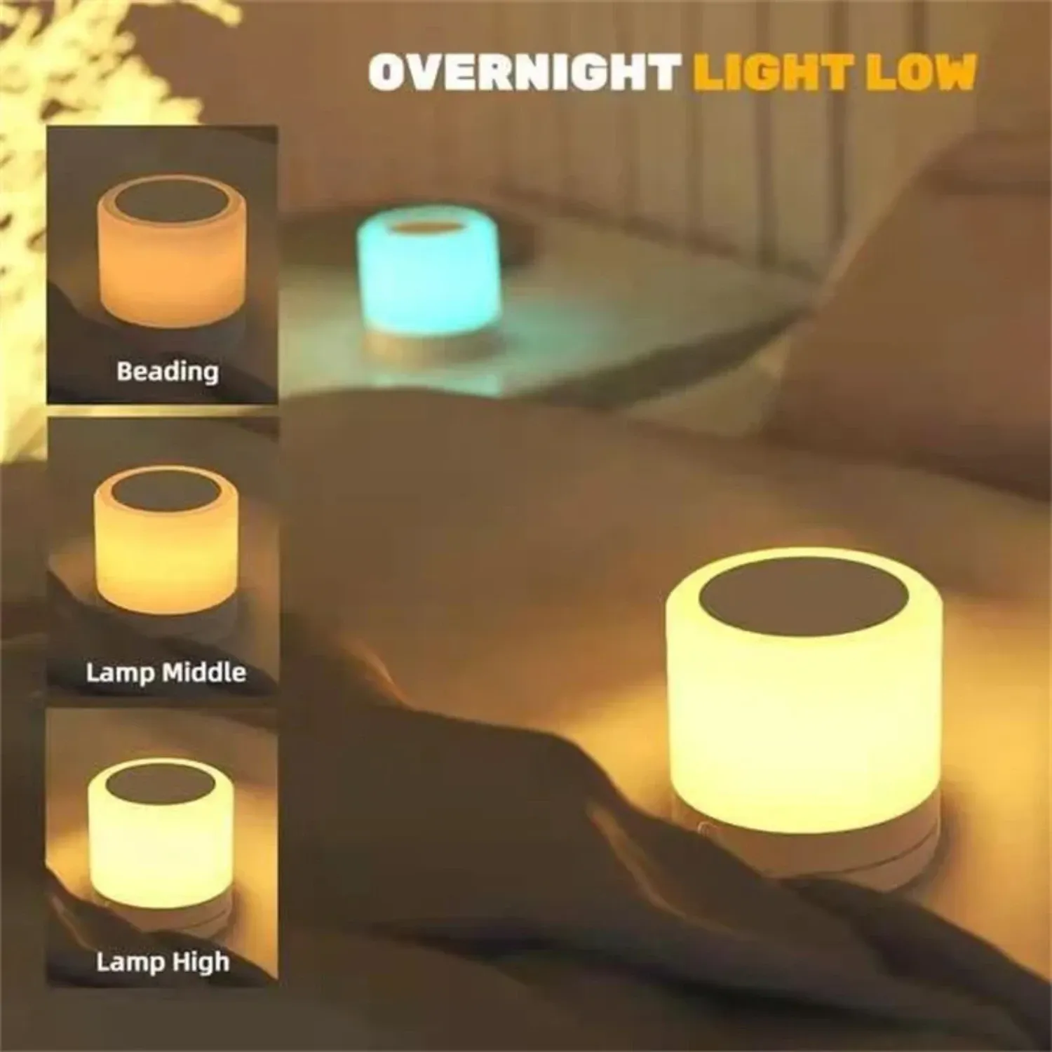 7 colors night light dimmable led sensor wooden bedside table lamp with adjustable brightness remote control mushroom led cube693-41