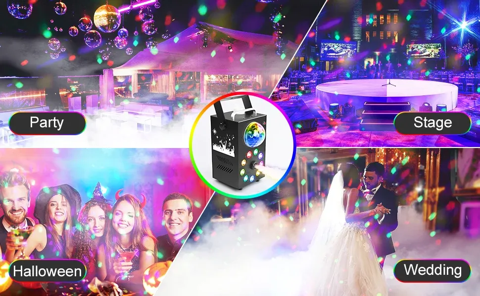 700w stage lighting smoke machine fog machine led colorful haze machine remote control fogger for wedding party dj disco-44