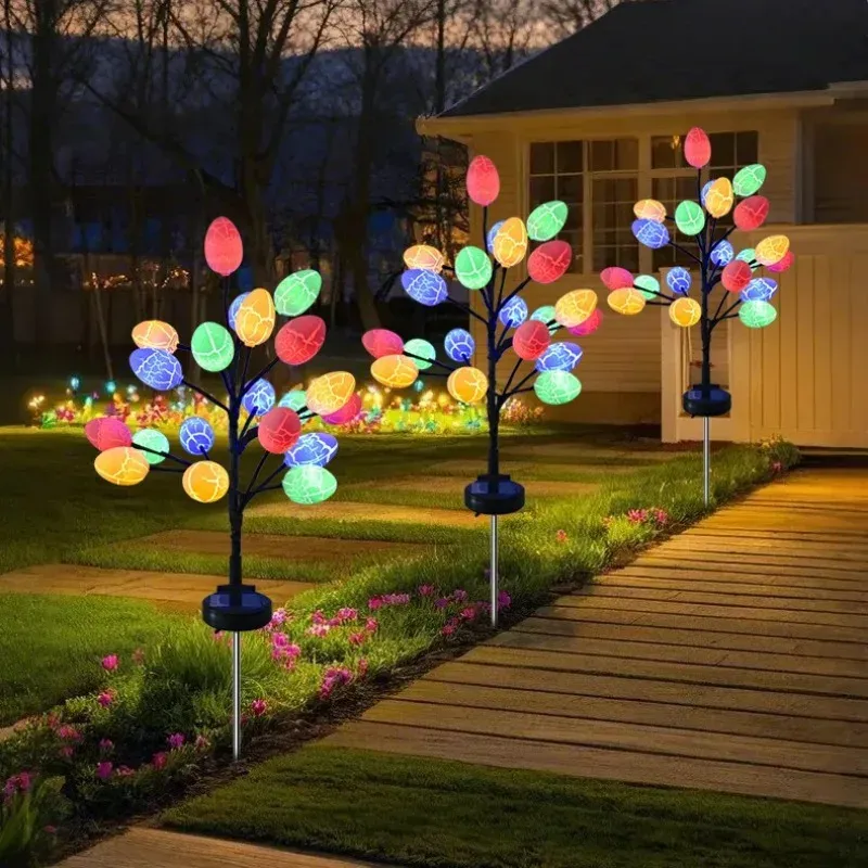 solar easter cracked egg light led landscape atmosphere light outdoor waterproof courtyard garden decoration festival light-40