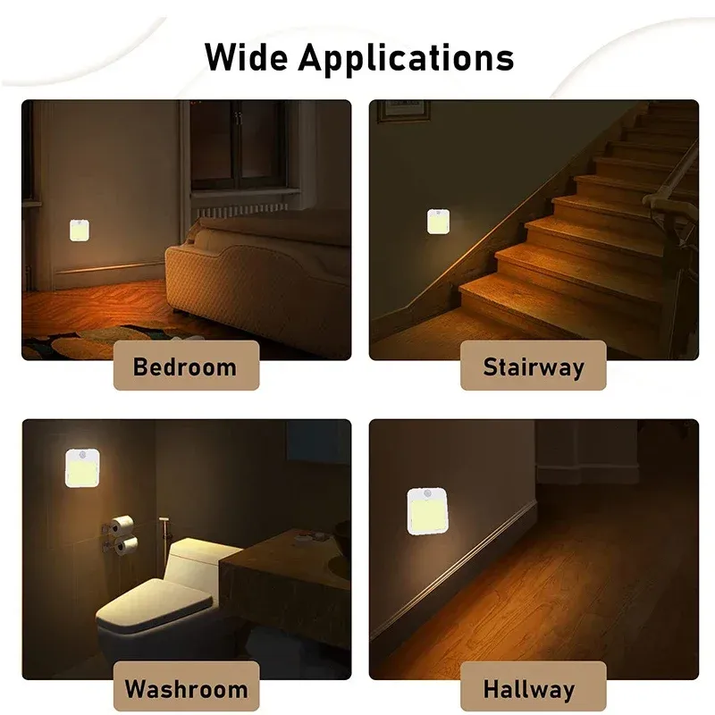 eu plug smart motion sensor led night light home wall lamp suitable for hallway-46