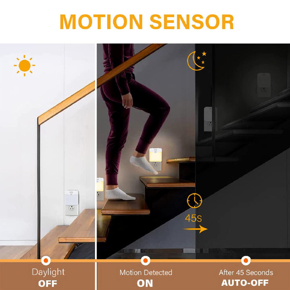 motion sensor led night light uk eu plug dimmable wireless lamp for kids room energy efficient dusk to dawn sensor stairway lamp-42