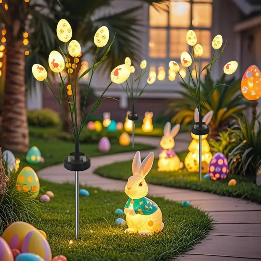 solar easter garden stake lights easter led solar pathway lights solar easter decorations outdoor easter egg lights for terrace-40