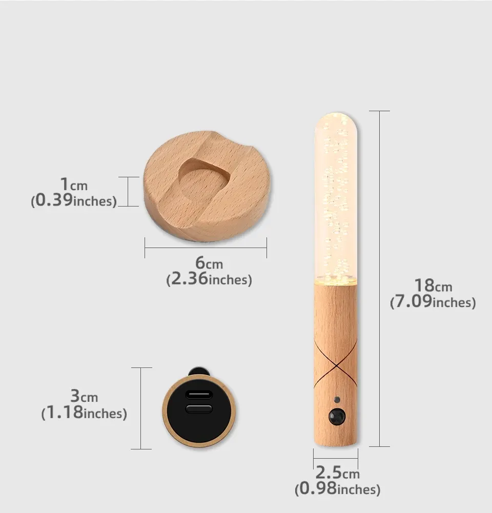 led wooden sensor night light with motion sensor wall sconce usb rechargeable dimmable 3 color temperature magnetic mount-53