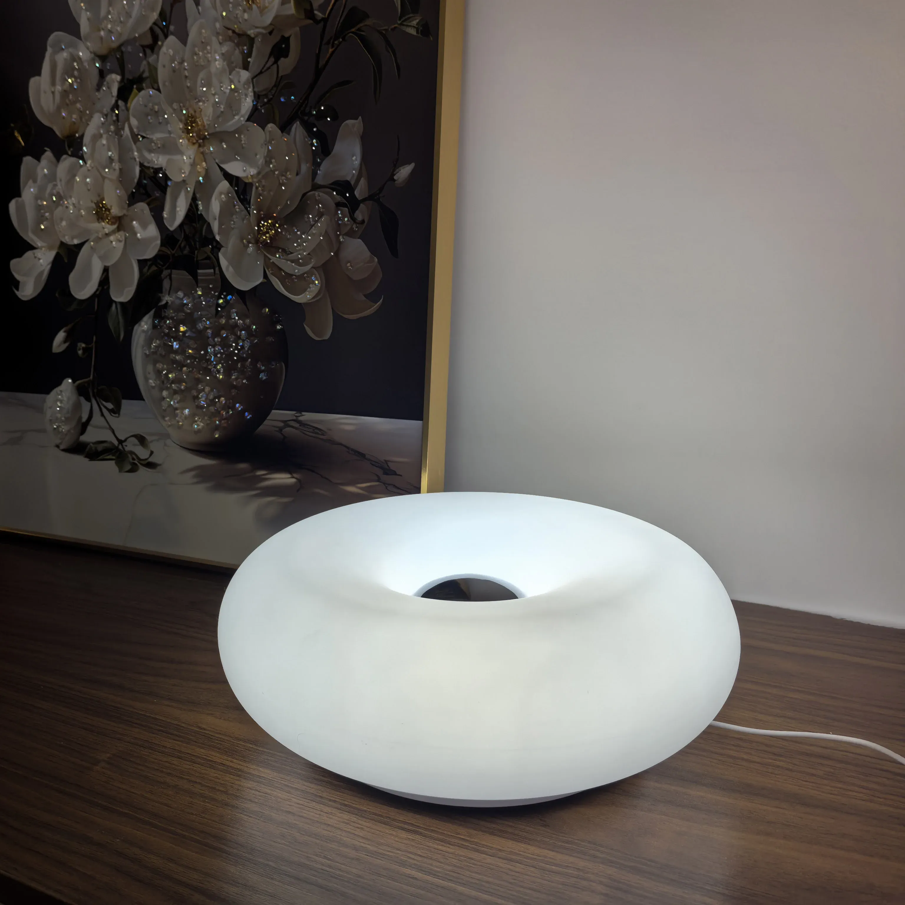 bedroom bedside lamp usb plug bauhaus living room dining room decoration donut ambient light-58