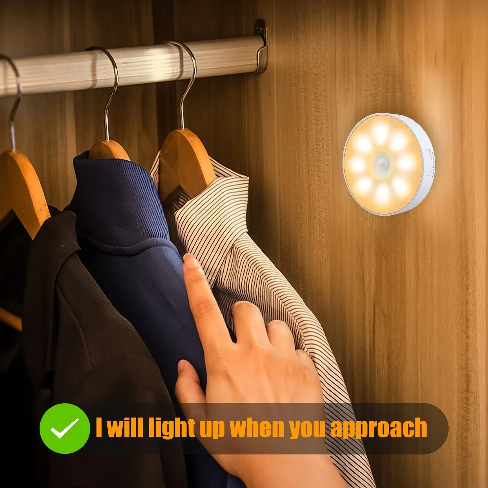 led night light with motion sensor usb rechargeable night lamp for kitchen cabinet wardrobe lamp staircase wireless closet light-48