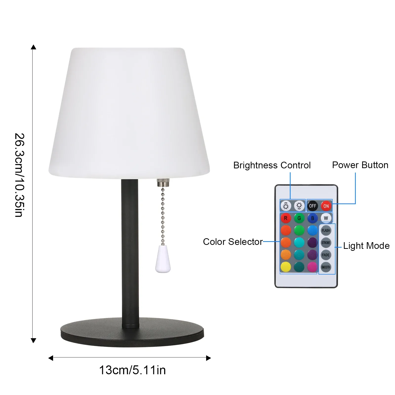 rgb table lamp colorful desk light with remote controller pull chain switch bedside lamp reading lamp usb rechargeable-37