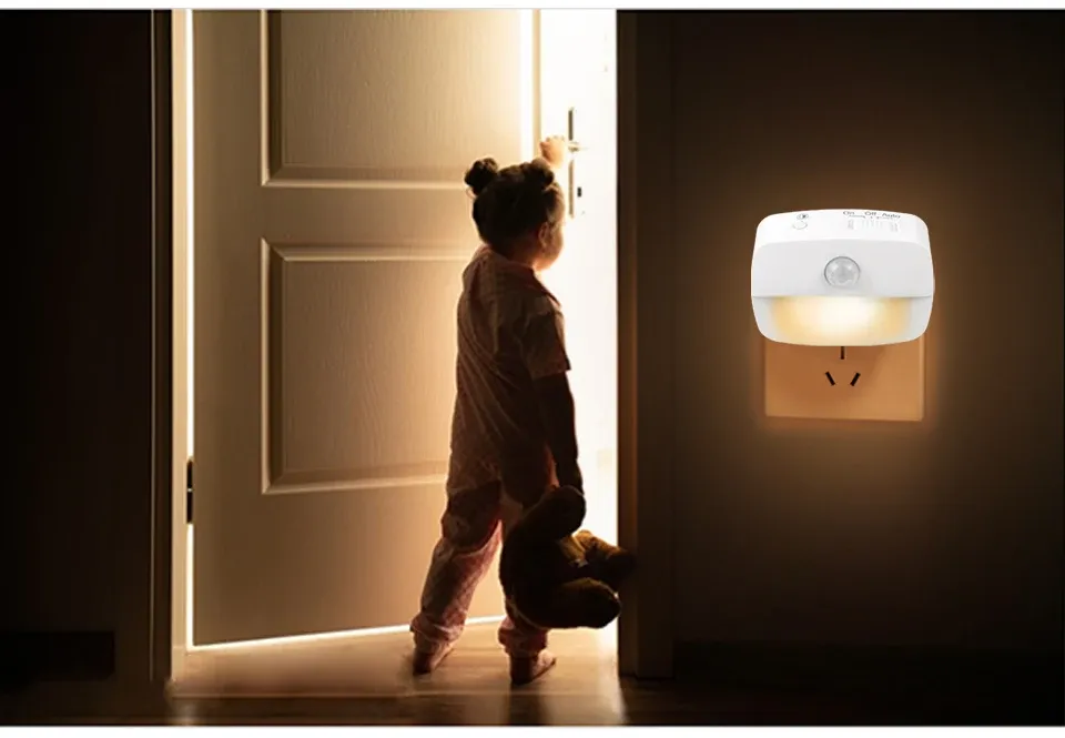 wireless motion sensor led night light 220v eu plug in motion detector bedroom staircase closet bedside wall socket night lamp-46