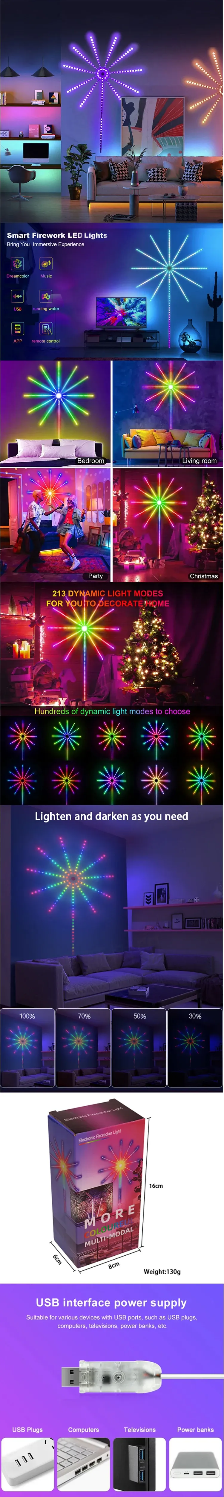 smart firework led light indoor fireworks light firework launch effect rgb color changing led strip light for room party decor-37