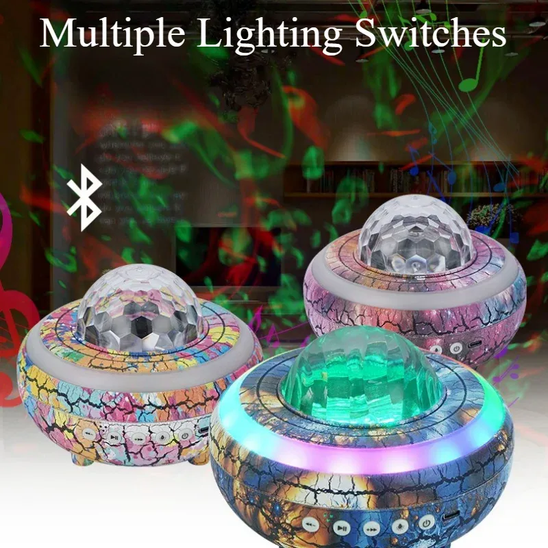 led projection water pattern light usb charging bluetooth music starry sky projection light bedroom childrens festival gift-44