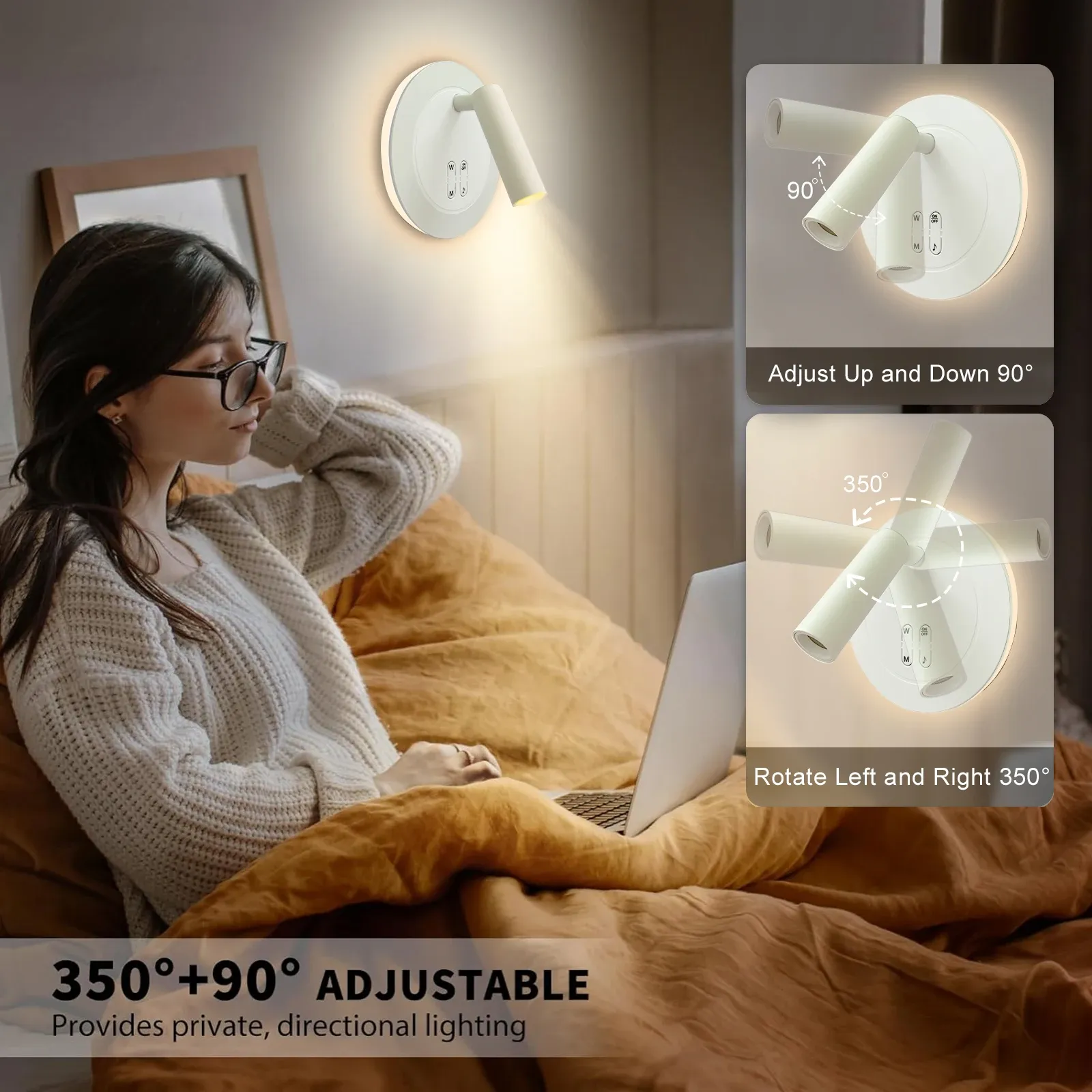 360 rotating versatile rgb wall lamp with remote control-5